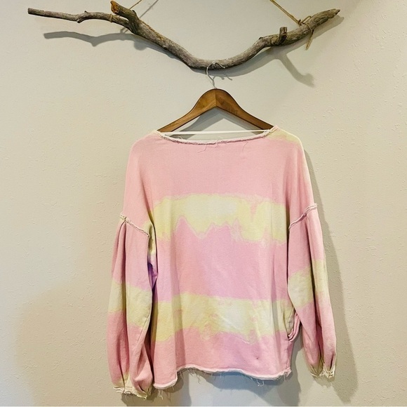 Free People Feels Right Tie Dye Sweatshirt in Tulip - Picture 7 of 15
